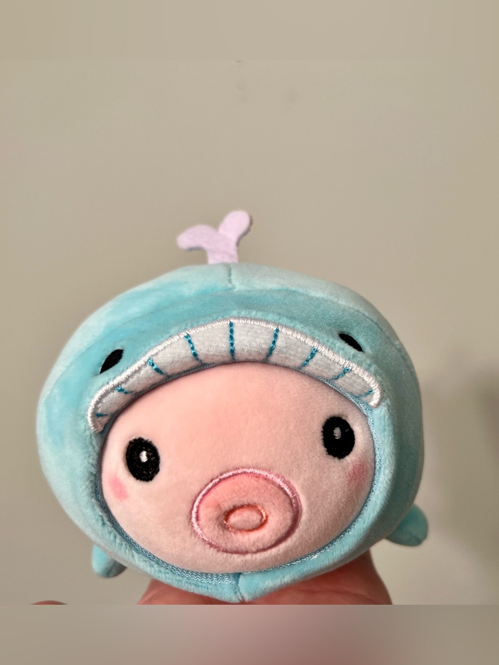 Cute Piggy in Whale Costume Plush